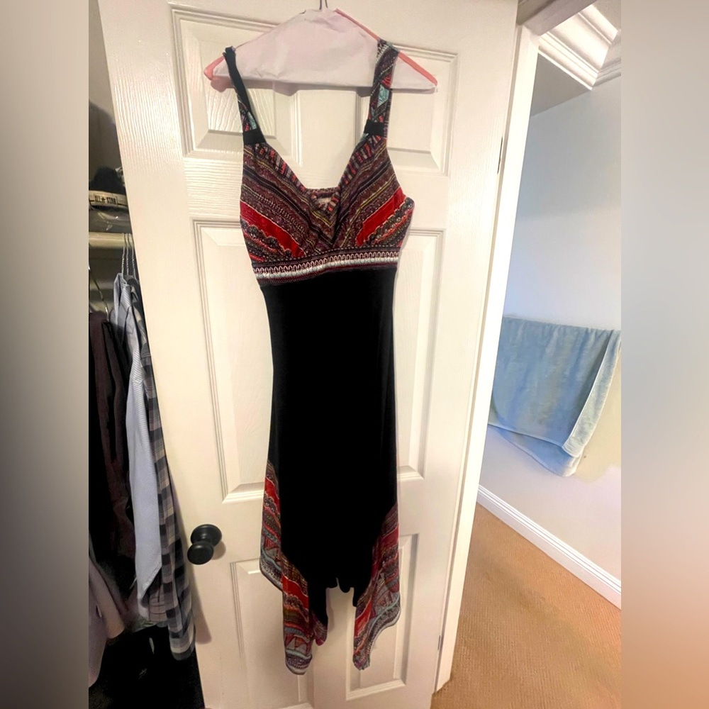 Festival dress black with colorful accents